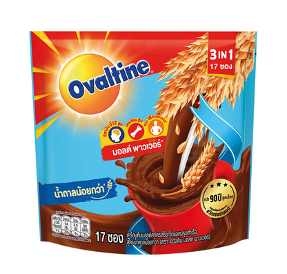 OVALTINE 阿華田三合一低糖朱古力麥芽沖劑17小包袋裝