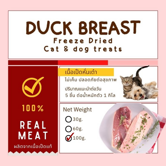 PET STORY凍乾鴨胸粒100g